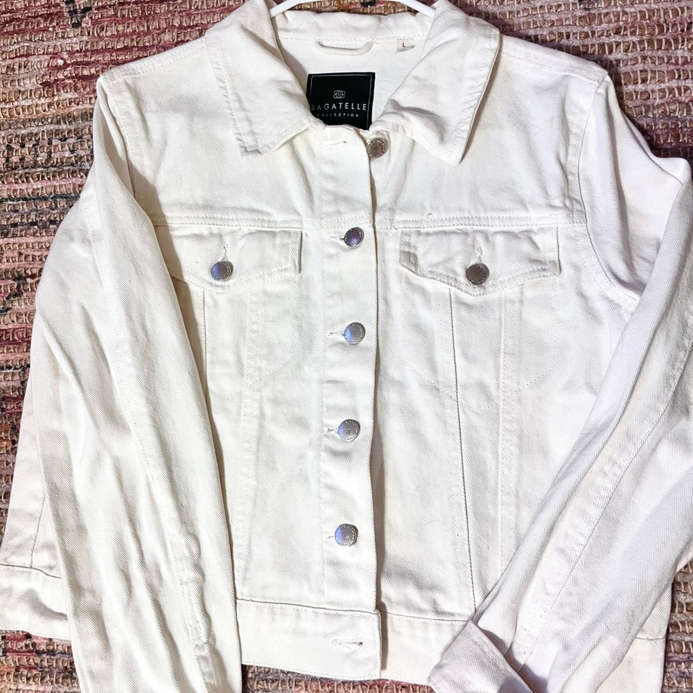 Bagatelle Women's White Denim Jacket